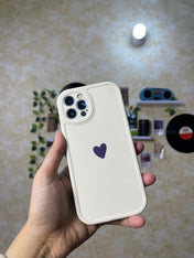 White heart Mobile Case
