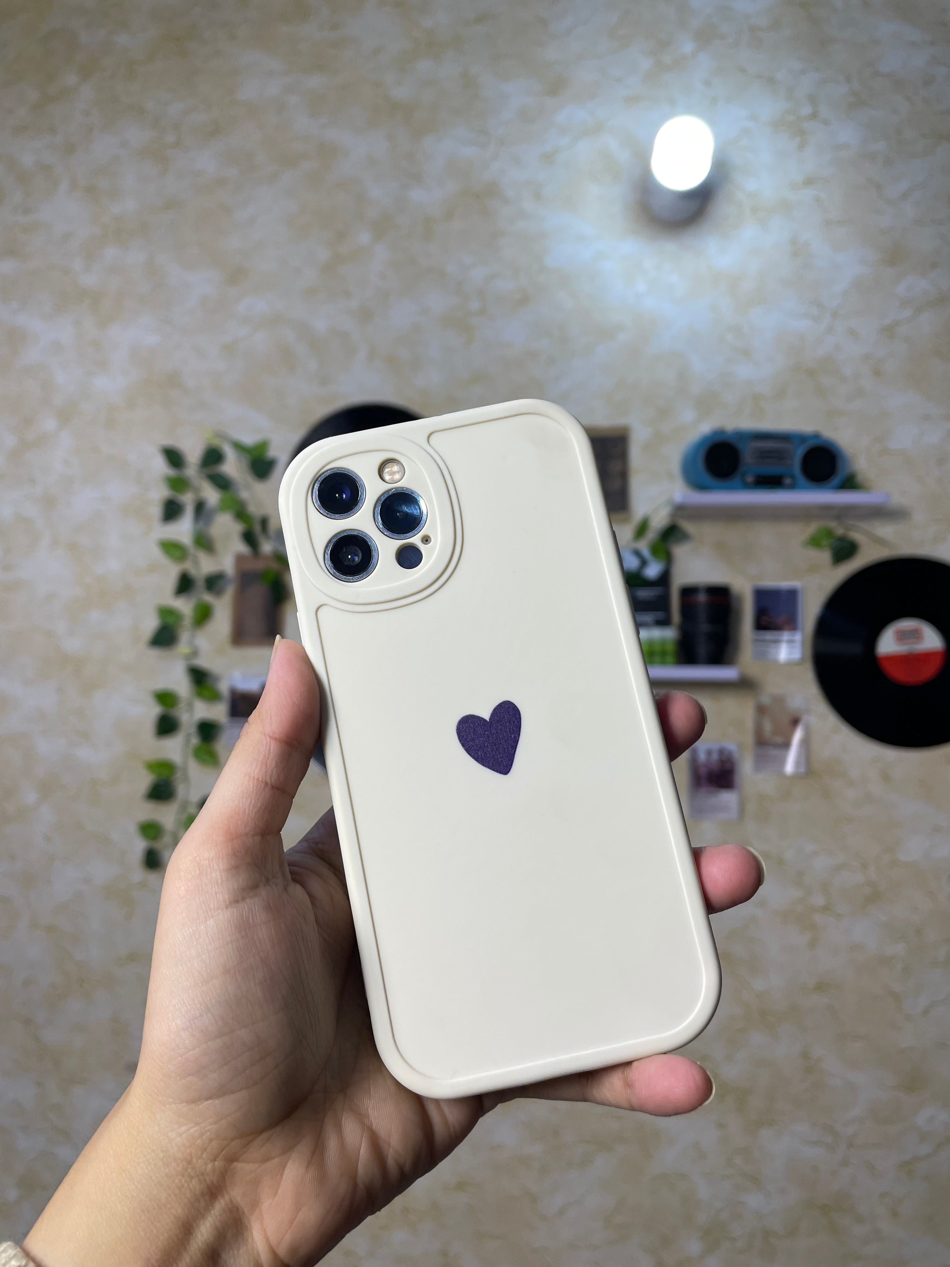 White heart Mobile Case