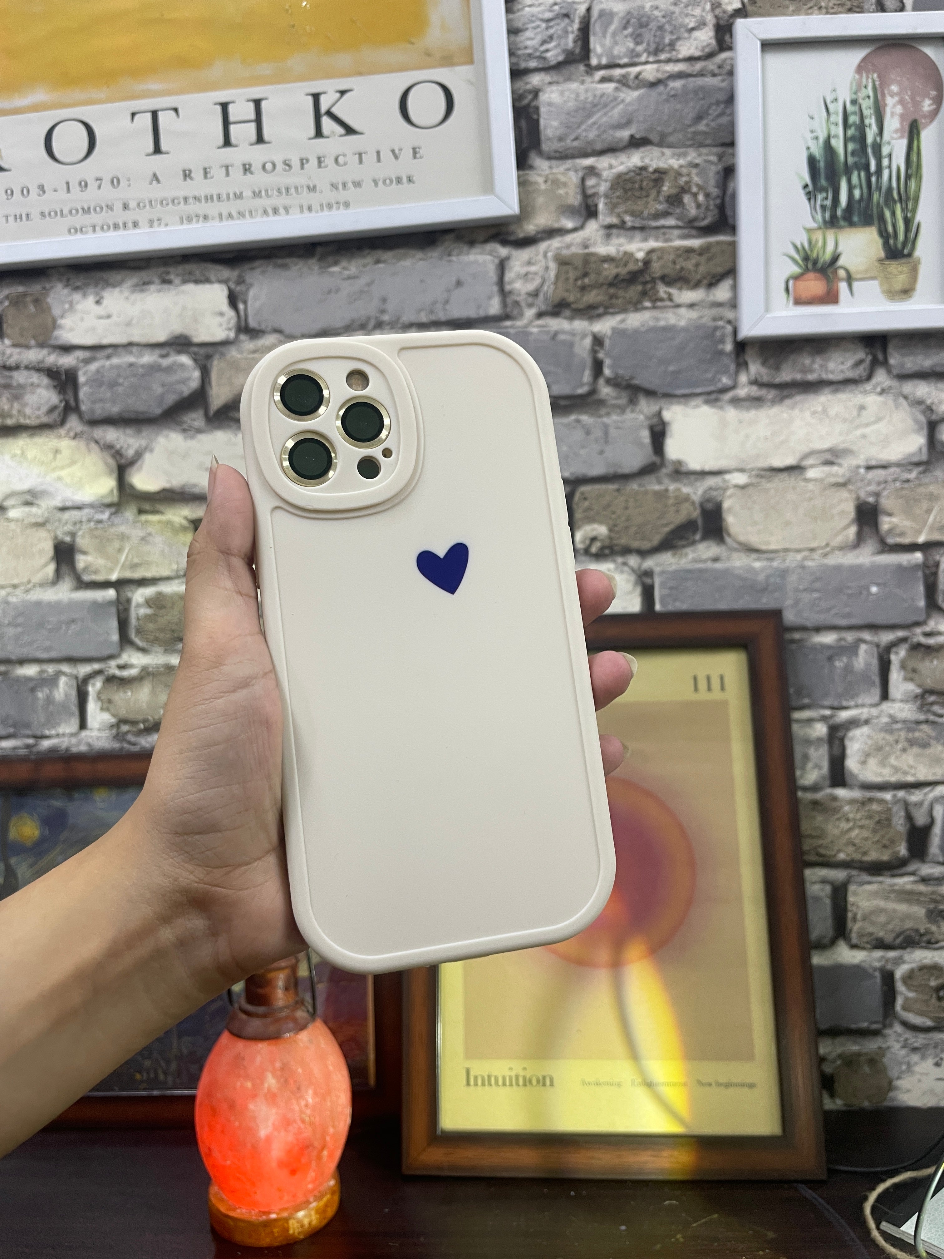 White heart Mobile Case