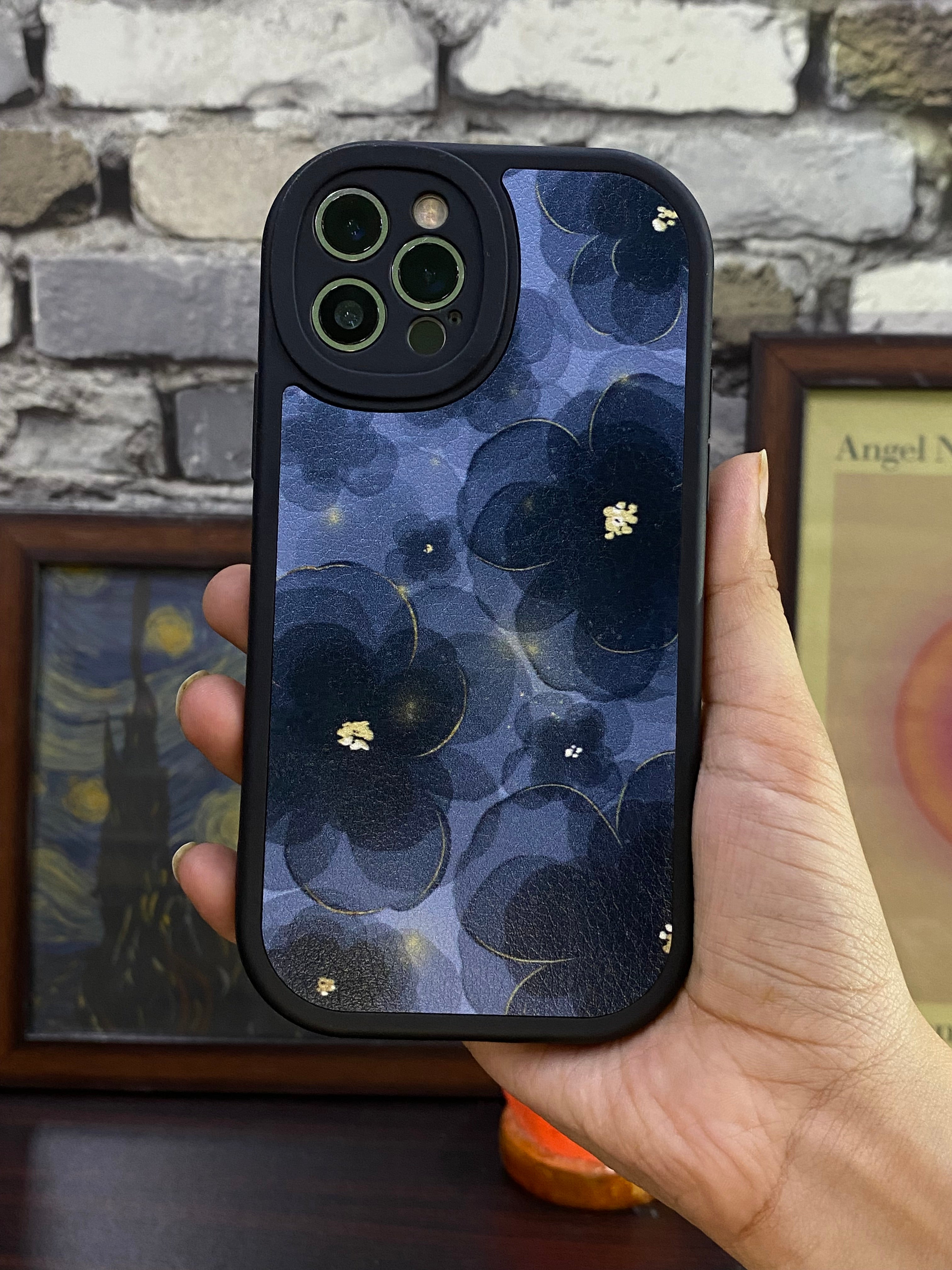 Black Floral Mobile Case
