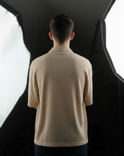 Oversize Woven Lycra Shirt - Beige