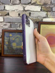 Purple lined transparent Phone Case