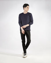 Navy Blue Henley F/S - Surteez