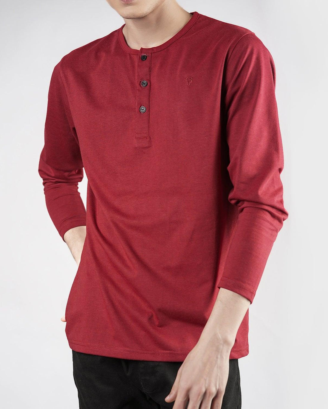 Maroon Henley F/S - Surteez