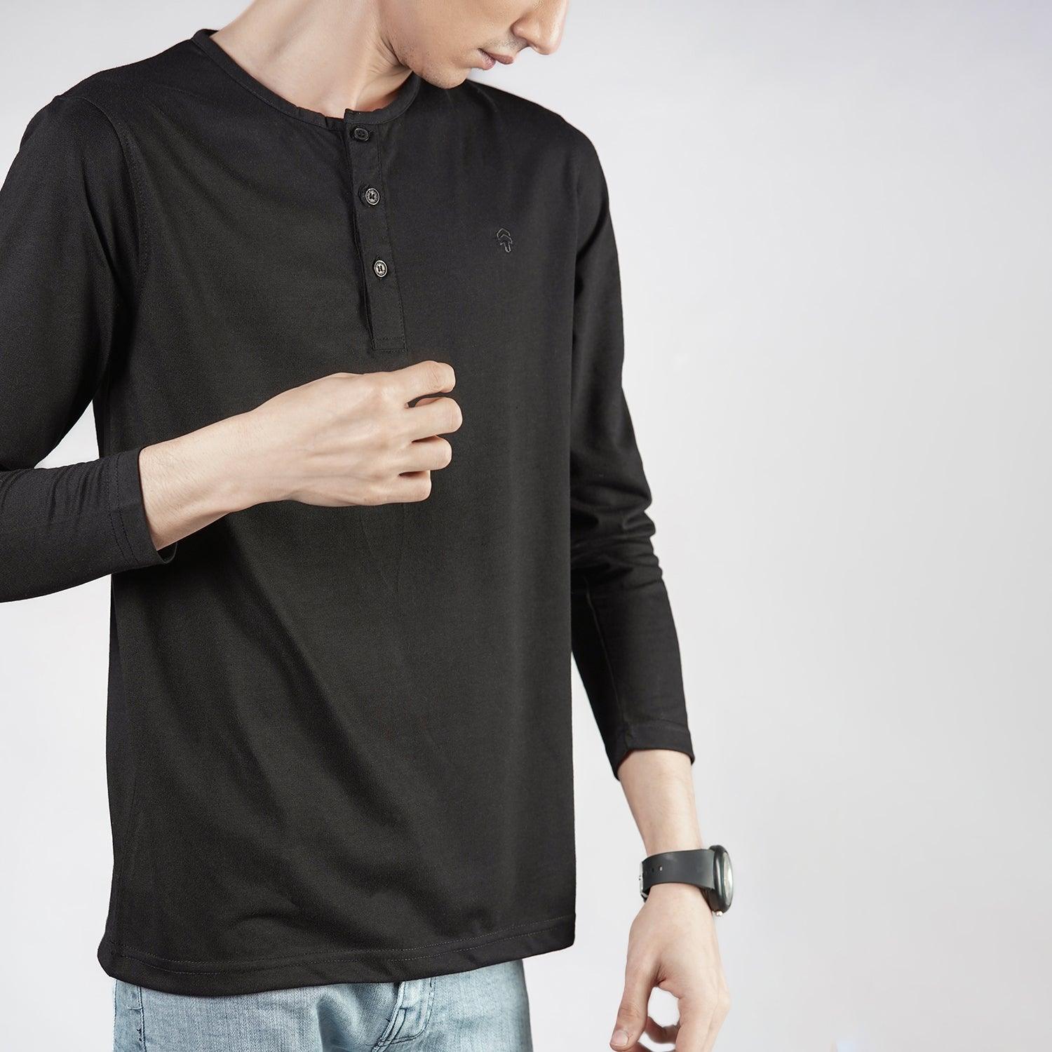 Black Henley F/S - Surteez