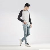 Black & Grey Raglan Full Sleeve - Surteez