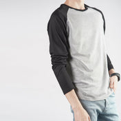Black & Grey Raglan Full Sleeve - Surteez