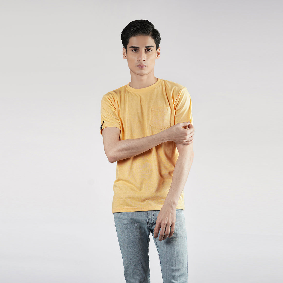 Turmeric Yellow Regular Fit With Chest Pocket