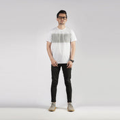 Grey White Colorblock Tee - Surteez