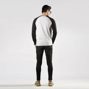 Black & White Raglan Full Sleeves - Surteez