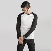 Black & White Raglan Full Sleeves - Surteez