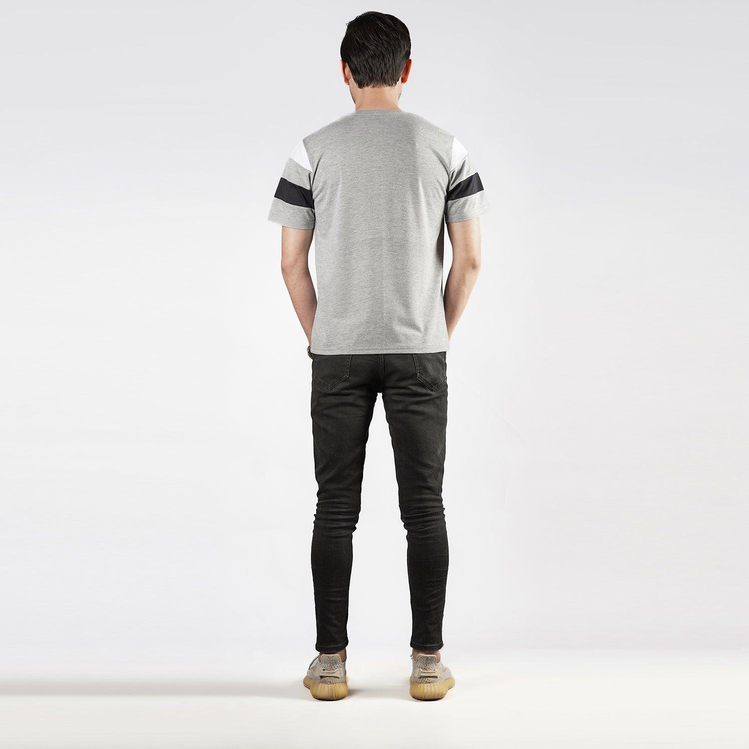 Grey Panel Sleeve Tee - Surteez