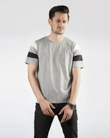 Grey Panel Sleeve Tee