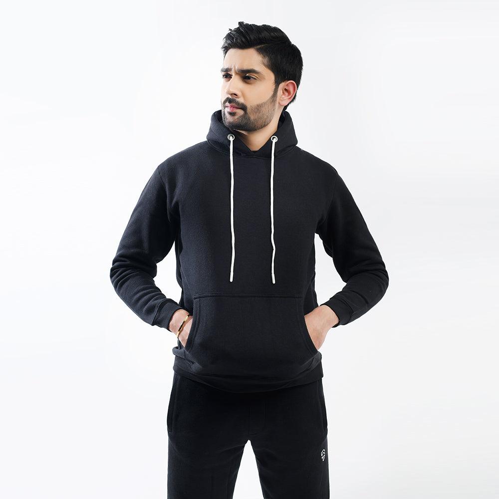 Jet Black Fleece Hoodie - Surteez