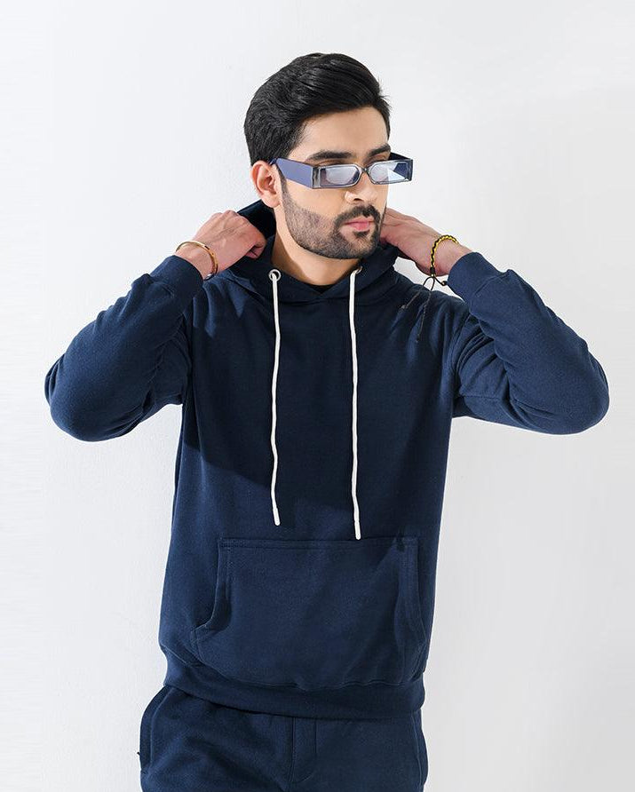 Navy Blue Fleece Hoodie - Surteez
