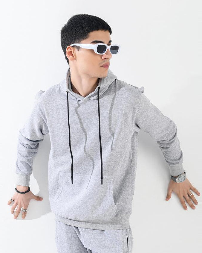 Heather Grey Fleece Hoodie - Surteez
