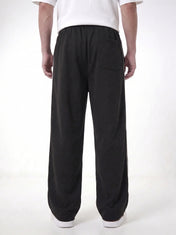 Black Baggy Piping Trouser