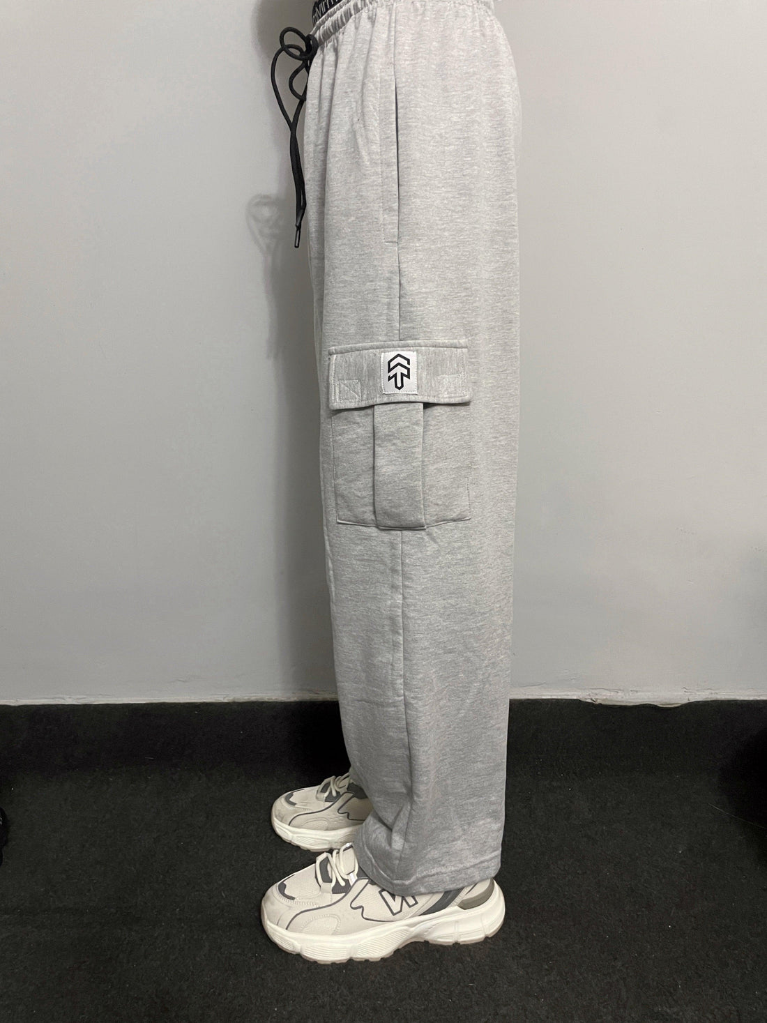 Heather Grey Cargo Baggy Trouser - Surteez