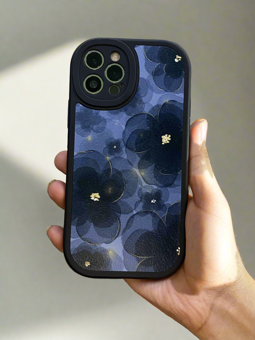 Black Floral Mobile Case