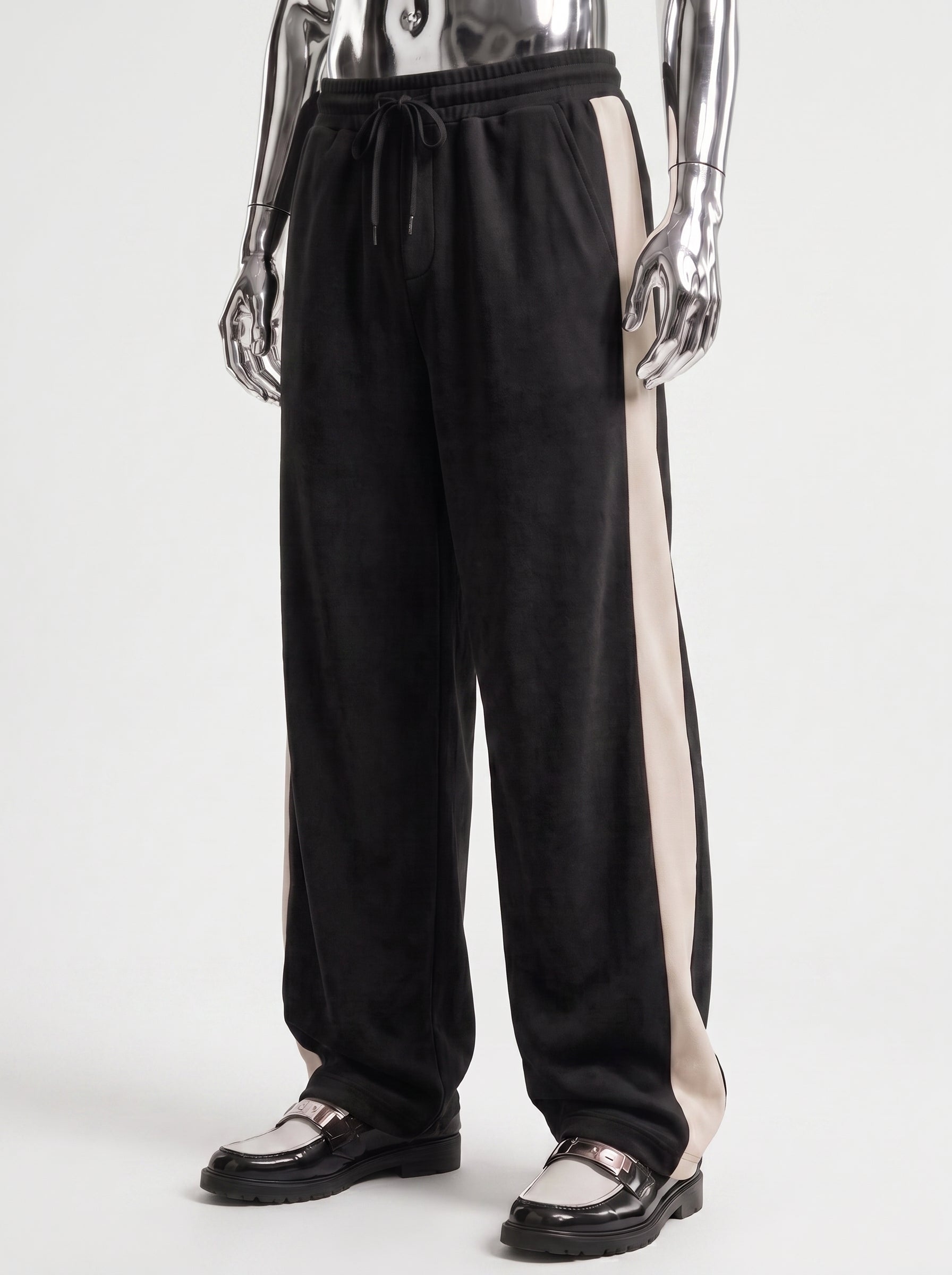 Black Mock Neck Zipper Tracksuit