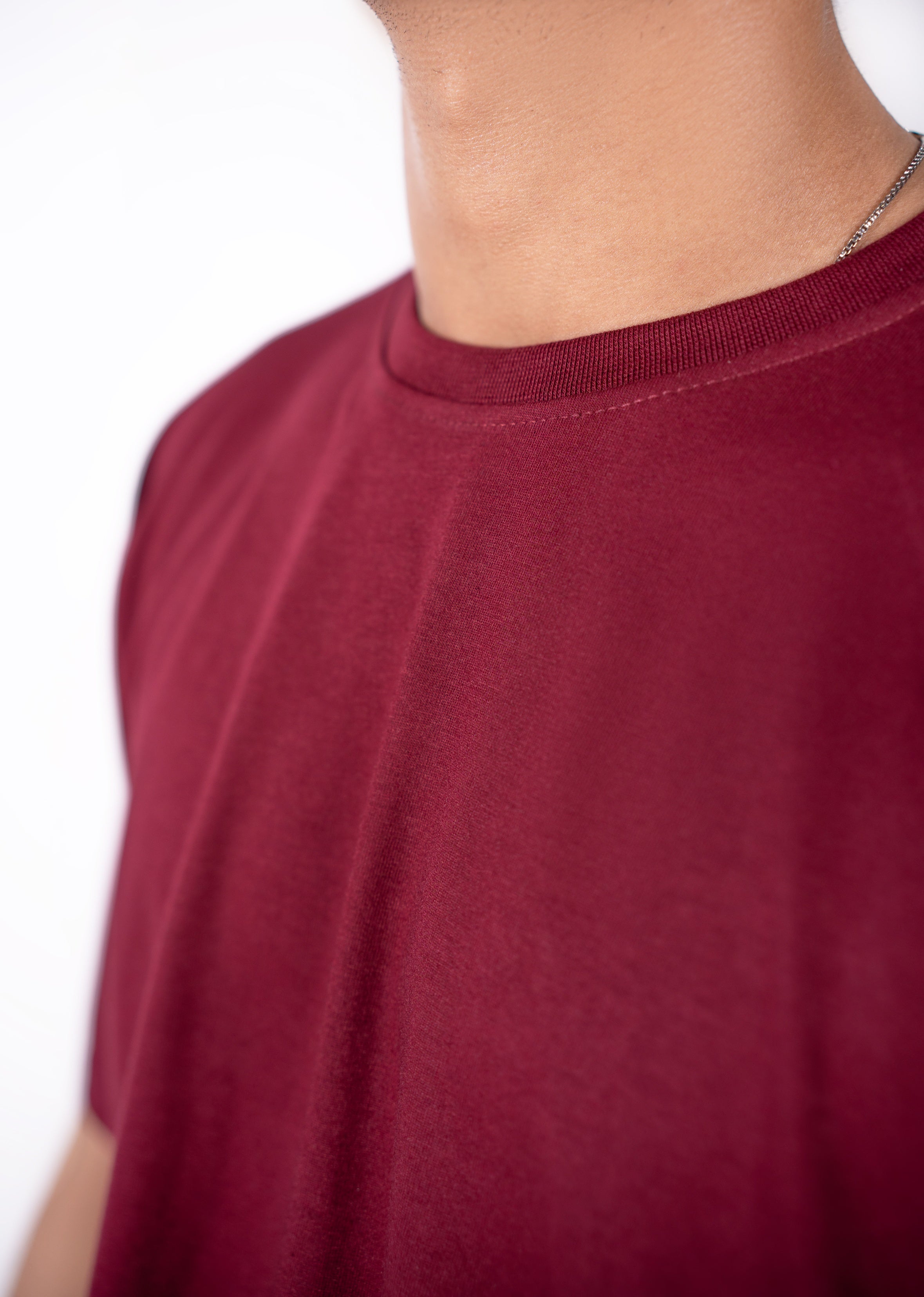 Maroon Basic Tee