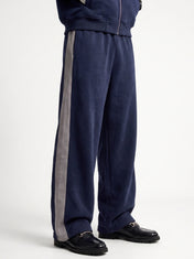 Navy Mock Neck Zipper Tracksuit