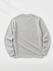 Waffle Knit Henley LIGTH GREY