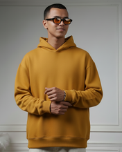 Oversize Mustard Plain Hoodie