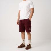 Maroon Terry Cargo Shorts