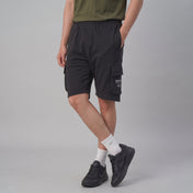 Black Terry Cargo Shorts