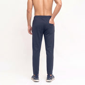 Navy Lycra Quick Dry Trouser with Three Stripes