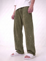 Washed Cotton Trouser - Olive