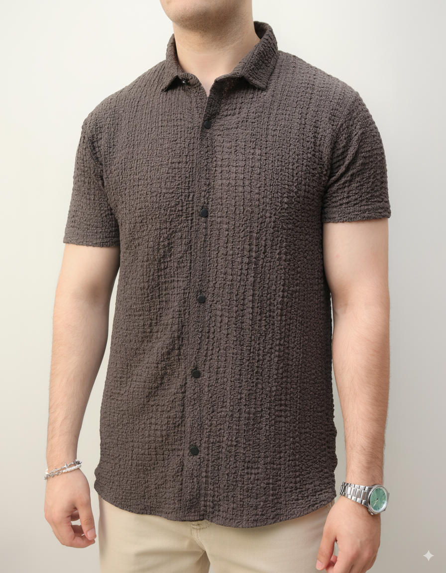 Woven Lycra Shirt - Smokey Olive