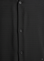 Oversize Dotted Textured Shirt - Black