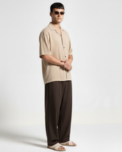 Oversize Dotted Textured Shirt - Beige