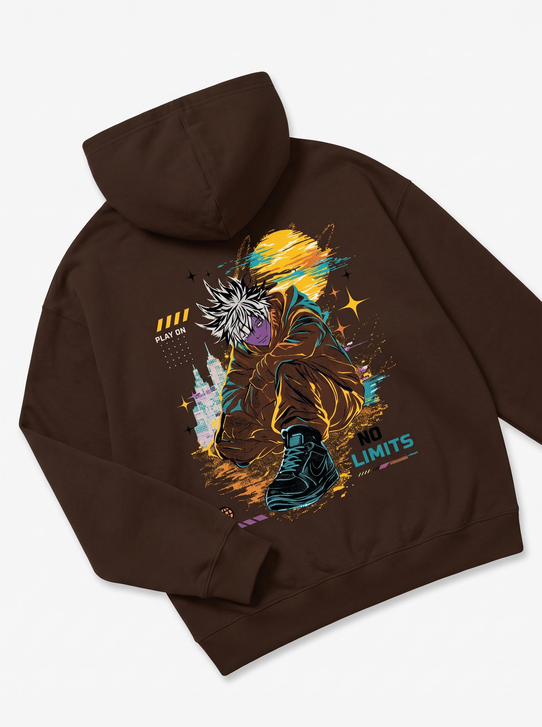 Oversize White-Haired Ninja Hoodie