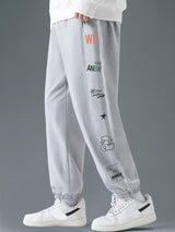 H/Grey Letter & Bear Patch Baggy Trouser