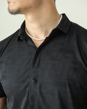 Imported Lycra Textured Shirt - Black