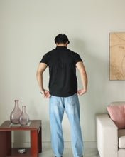 Imported Lycra Textured Shirt - Black