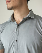 Imported Lycra Textured Shirt - Steel Grey