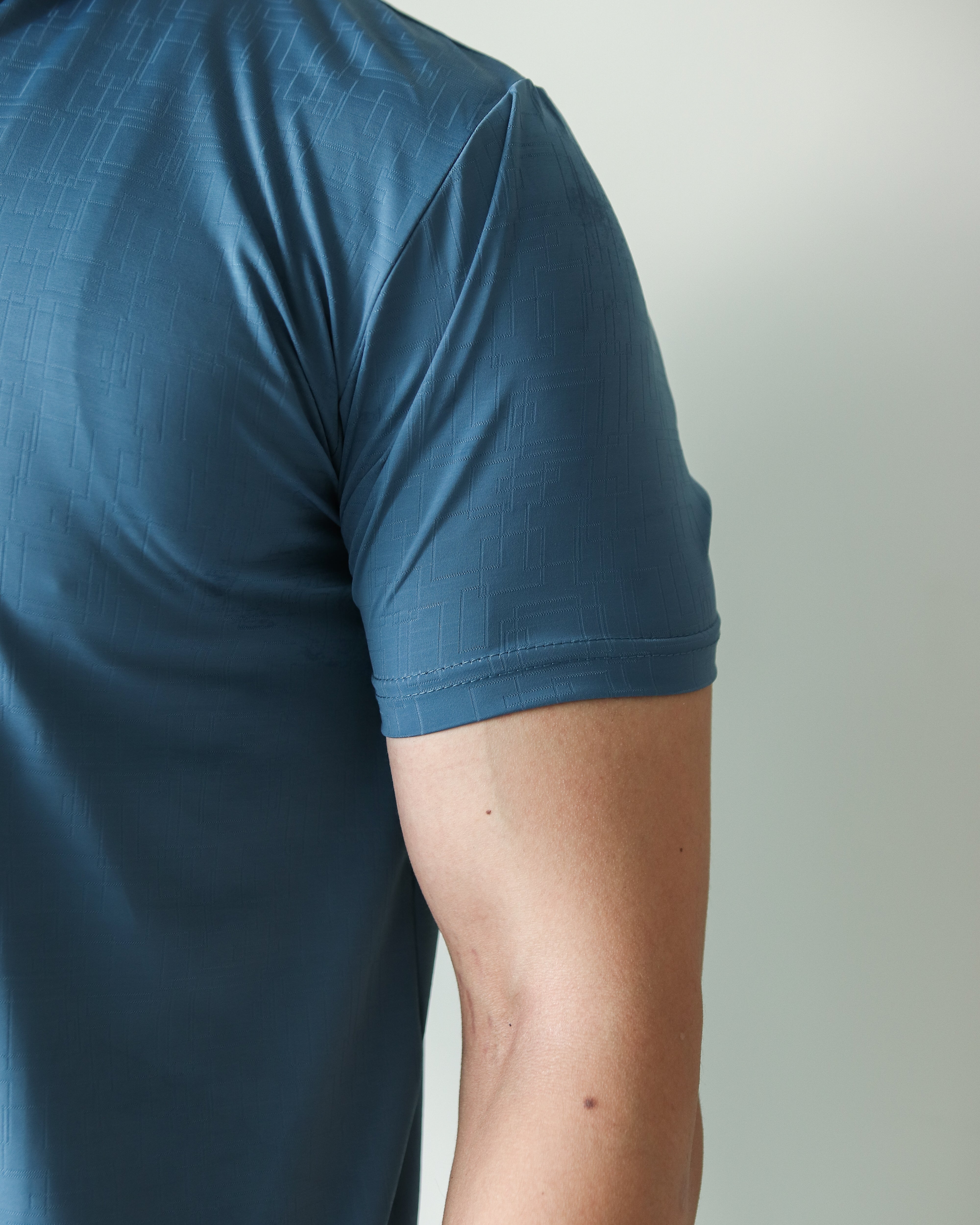 Modern Stretch Textured Polo - Crystal Teal