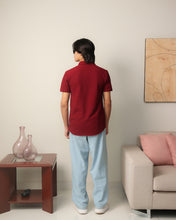 Woven Lycra Shirt - Maroon