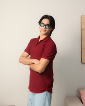 Woven Lycra Shirt - Maroon