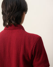 Woven Lycra Shirt - Maroon