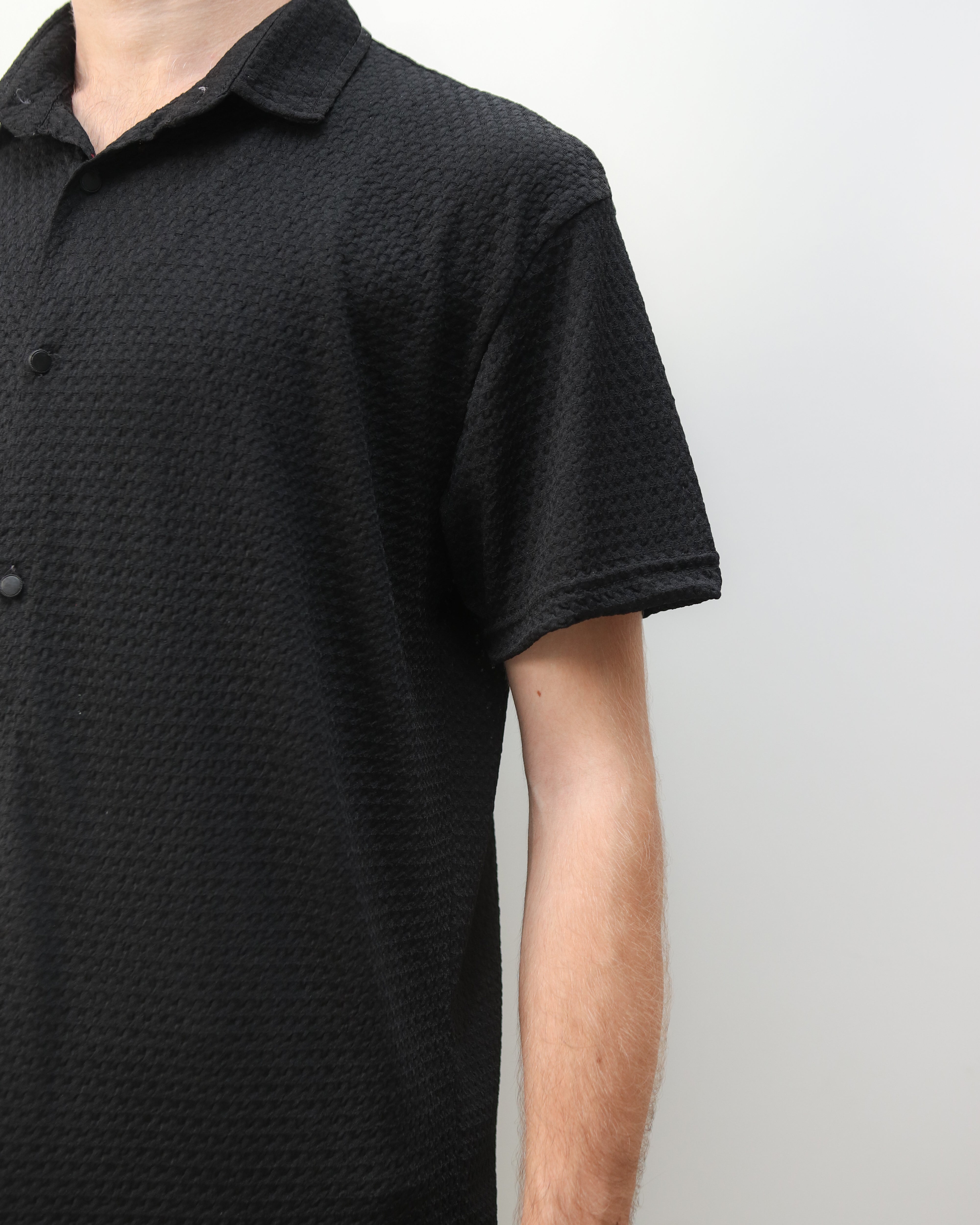 Woven Lycra Shirt - Black