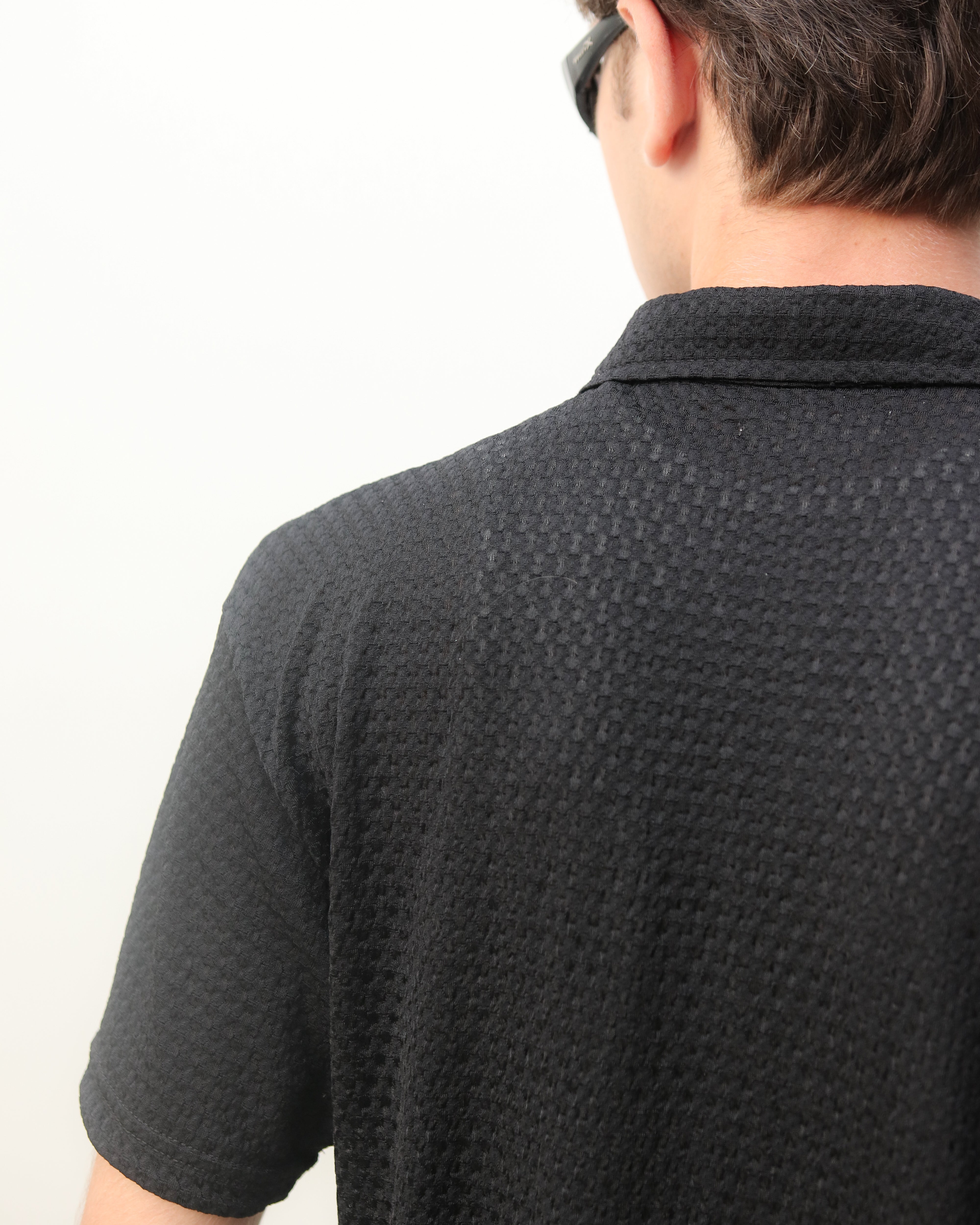 Woven Lycra Shirt - Black