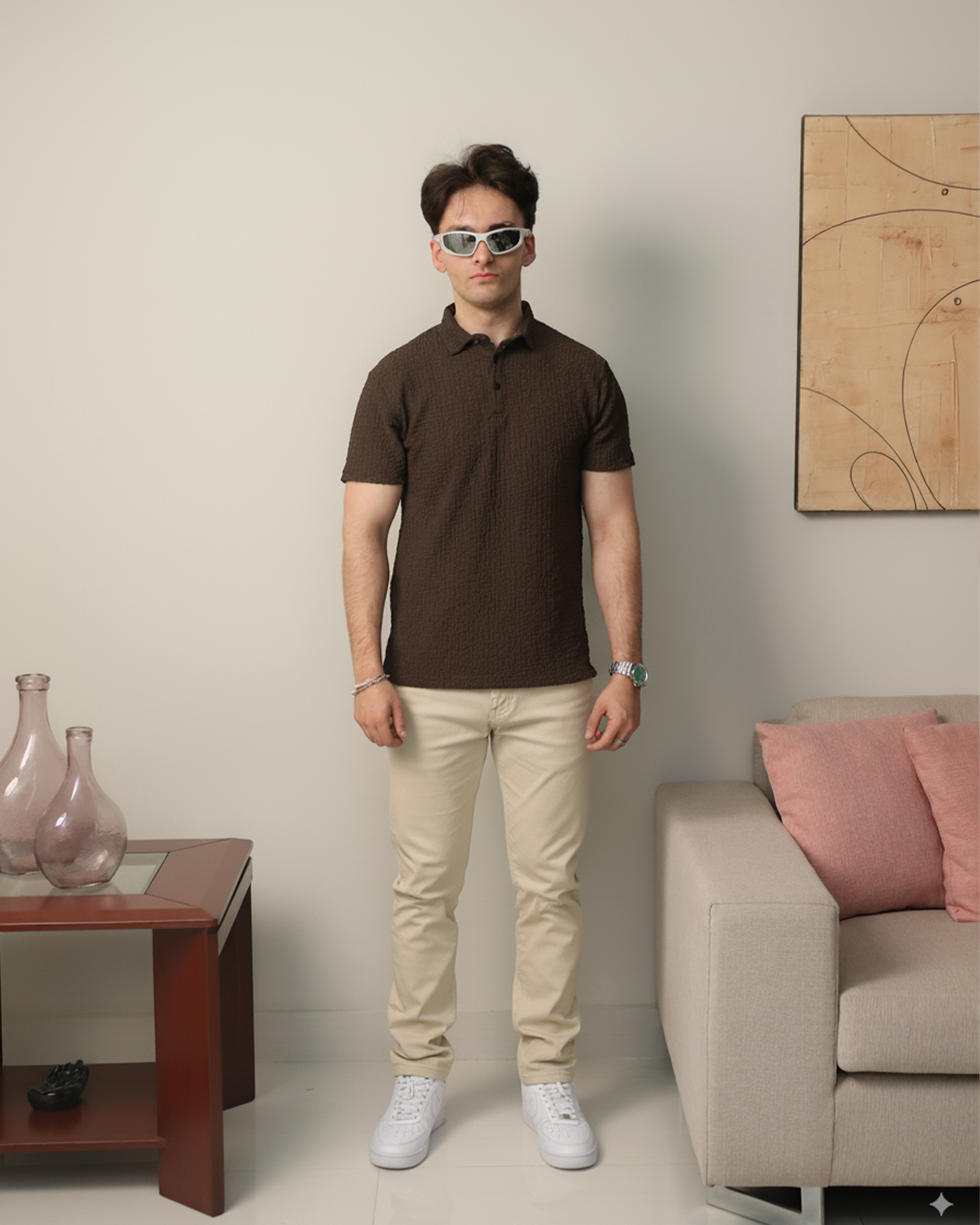 Woven Lycra Shirt - Smokey Olive