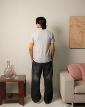 Woven Textured Lycra Polo - Light Grey