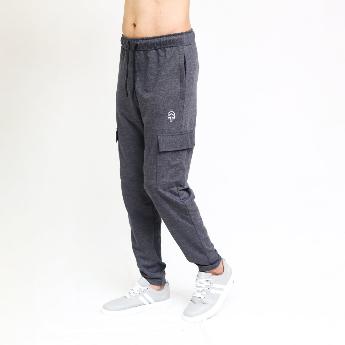 Charcoal Terry Cargo Trouser