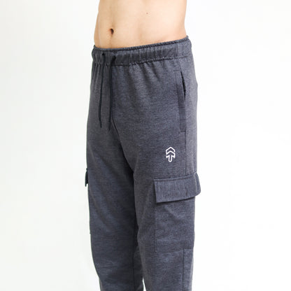 Charcoal Terry Cargo Trouser